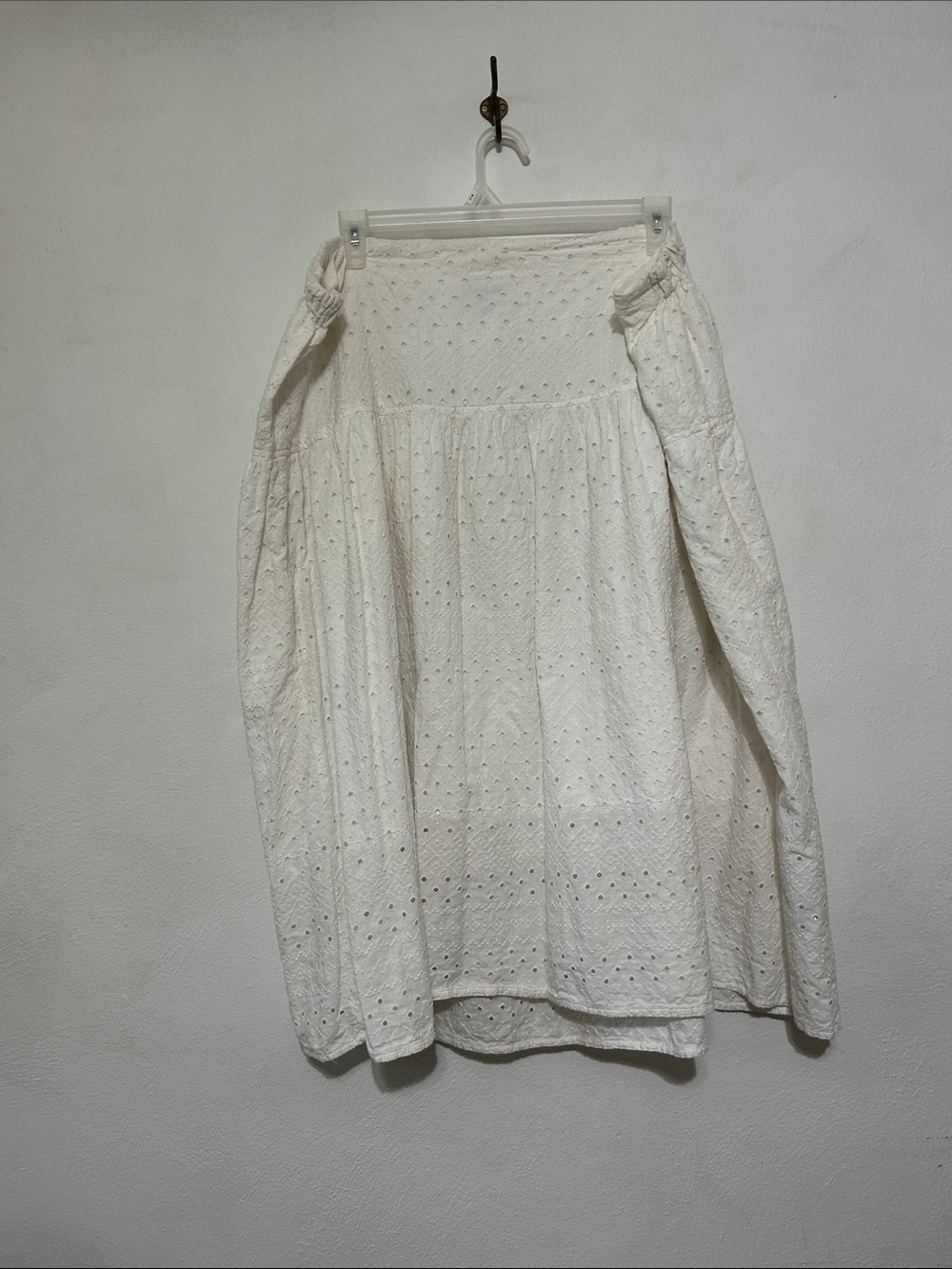 White Eyelet Cotton Midi Skirt Old Navy